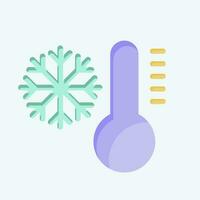 Icon Cold. related to Air Conditioning symbol. flat style. simple design editable. simple illustration vector