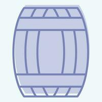 Icon Barrel. related to Celtic symbol. two tone style. simple design editable. simple illustration vector