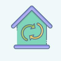 Icon Circulating Air. related to Air Conditioning symbol. doodle style. simple design editable. simple illustration vector