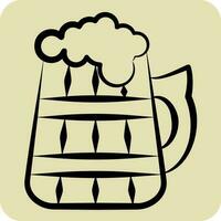 Icon Beer. related to Celtic symbol. hand drawn style. simple design editable. simple illustration vector