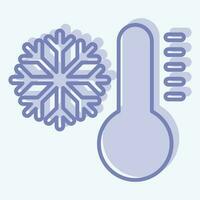 Icon Cold. related to Air Conditioning symbol. two tone style. simple design editable. simple illustration vector