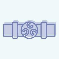 Icon Belt. related to Celtic symbol. two tone style. simple design editable. simple illustration vector