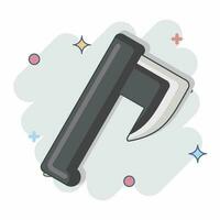 Icon Axe. related to Celtic symbol. comic style. simple design editable. simple illustration vector