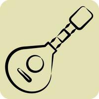 Icon Bouzouki. related to Celtic symbol. hand drawn style. simple design editable. simple illustration vector