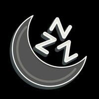 Icon Sleep Mood. related to Air Conditioning symbol. glossy style. simple design editable. simple illustration vector