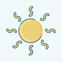 Icon Heating. related to Air Conditioning symbol. doodle style. simple design editable. simple illustration vector