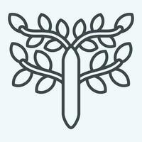 Icon Celtic. related to Celtic symbol. line style. simple design editable. simple illustration vector