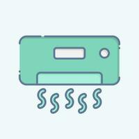 Icon Coolling. related to Air Conditioning symbol. doodle style. simple design editable. simple illustration vector