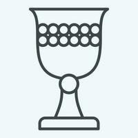 Icon Chalice. related to Celtic symbol. line style. simple design editable. simple illustration vector