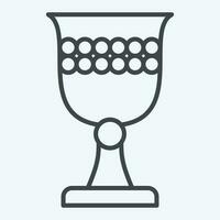 Icon Chalice. related to Celtic symbol. line style. simple design editable. simple illustration vector