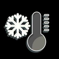 Icon Cold. related to Air Conditioning symbol. glossy style. simple design editable. simple illustration vector