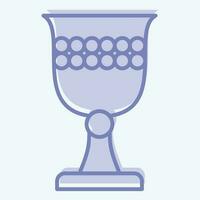 Icon Chalice. related to Celtic symbol. two tone style. simple design editable. simple illustration vector