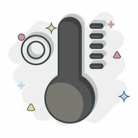 Icon Temperature. related to Air Conditioning symbol. comic style. simple design editable. simple illustration vector