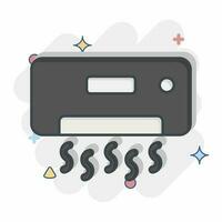 Icon Coolling. related to Air Conditioning symbol. comic style. simple design editable. simple illustration vector