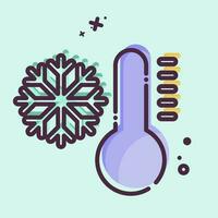 Icon Cold. related to Air Conditioning symbol. MBE style. simple design editable. simple illustration vector