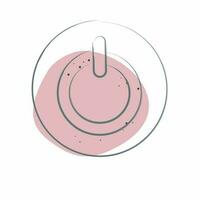 Icon Power Button. related to Air Conditioning symbol. Color Spot Style. simple design editable. simple illustration vector