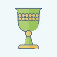 Icon Chalice. related to Celtic symbol. doodle style. simple design editable. simple illustration vector