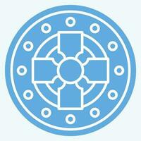 Icon Coin. related to Celtic symbol. blue eyes style. simple design editable. simple illustration vector