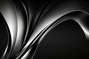 An abstract black background adorned with subtly gleaming lines, generated by AI photo