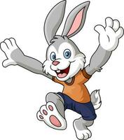 Cute rabbit cartoon in clothes vector