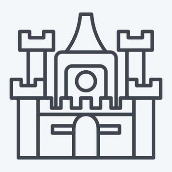 icono castillo. relacionado a Alojamientos símbolo. línea estilo. sencillo diseño editable. sencillo ilustración vector