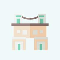 Icon Town Home. related to Accommodations symbol. flat style. simple design editable. simple illustration vector