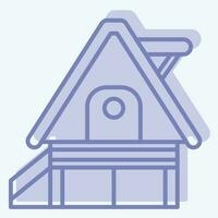 Icon Vacation Home. related to Accommodations symbol. two tone style. simple design editable. simple illustration vector