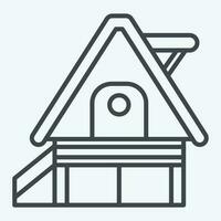 Icon Vacation Home. related to Accommodations symbol. line style. simple design editable. simple illustration vector