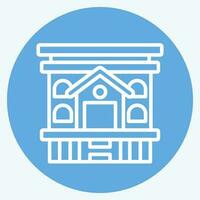 Icon Mobile Home. related to Accommodations symbol. blue eyes style. simple design editable. simple illustration vector