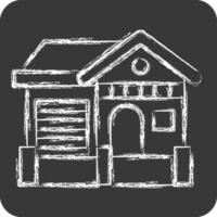 Icon Cottage. related to Accommodations symbol. chalk Style. simple design editable. simple illustration vector