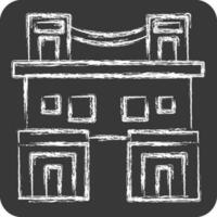 Icon Town Home. related to Accommodations symbol. chalk Style. simple design editable. simple illustration vector