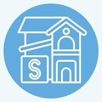 Icon Rent Room. related to Accommodations symbol. blue eyes style. simple design editable. simple illustration vector