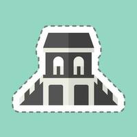 Sticker line cut Guest House. related to Accommodations symbol. simple design editable. simple illustration vector