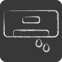 Icon Air Conditioning Water. related to Air Conditioning symbol. chalk Style. simple design editable. simple illustration vector