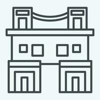 Icon Town Home. related to Accommodations symbol. line style. simple design editable. simple illustration vector