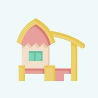 Icon Hut. related to Accommodations symbol. flat style. simple design editable. simple illustration vector