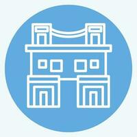 Icon Town Home. related to Accommodations symbol. blue eyes style. simple design editable. simple illustration vector