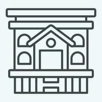 Icon Mobile Home. related to Accommodations symbol. line style. simple design editable. simple illustration vector