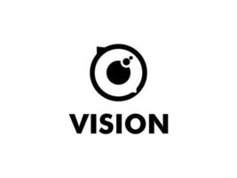 ojo visión charla logo, visión consultar logo vector modelo