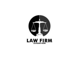 ley firma logo, abogado logo con creativo ley elemento vector