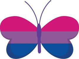 Butterfly is the color of the bisexual flag vector