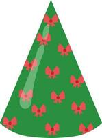 Cap with a bow for the holiday. vector