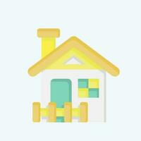 Icon Cabin. related to Accommodations symbol. flat style. simple design editable. simple illustration vector