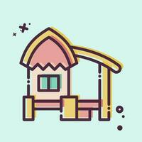 Icon Hut. related to Accommodations symbol. MBE style. simple design editable. simple illustration vector