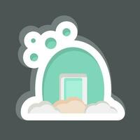 Sticker Igloo. related to Accommodations symbol. simple design editable. simple illustration vector