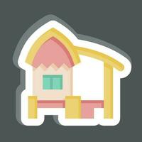 Sticker Hut. related to Accommodations symbol. simple design editable. simple illustration vector