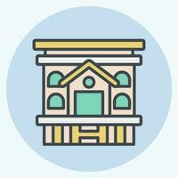 Icon Mobile Home. related to Accommodations symbol. color mate style. simple design editable. simple illustration vector