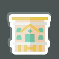 Sticker Mobile Home. related to Accommodations symbol. simple design editable. simple illustration vector