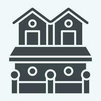 Icon Town House 2. related to Accommodations symbol. glyph style. simple design editable. simple illustration vector