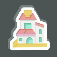 Sticker Duplex. related to Accommodations symbol. simple design editable. simple illustration vector